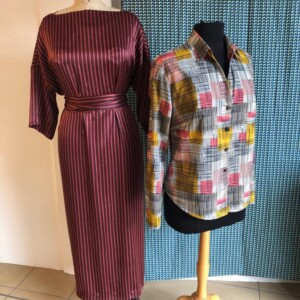 Robe soie et chemiser classique